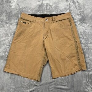 Kuhl Radikl Shorts Mens 36 Khaki Outdoor Hiking Cargo Stretch Lightweight